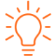 pictogramme ampoule orange